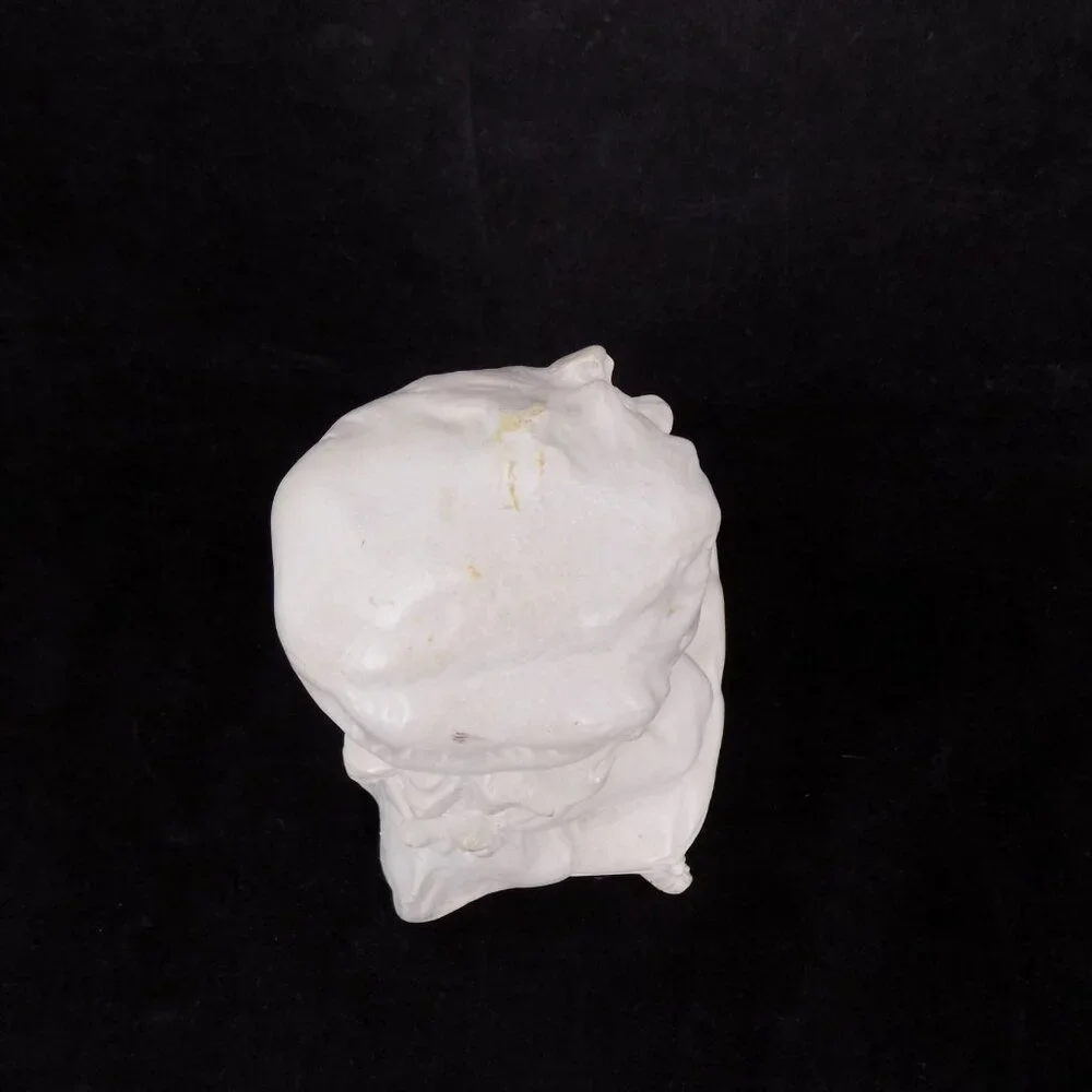 Bust Of A Young Girl On Pillow Free Standing Decoration Vintage White Heavy 6.5" - Picture 5 of 6